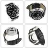 Universal Replacement Leather Watch Strap Black Brown Wristwatch for Men Women 17mm 18mm 19mm 20mm 21mm Bamboo Pattern Watchband