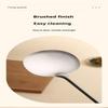 Stainless Steel Cooking Utensil Ergonomic Non-slip Wooden Handle Food Safe Cookware for Home Kitchen Student Dorm Use