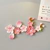 8/16/24/32Pcs 3D Cherry Blossom Car Sticker Covers Scratches Car Rear Decoration Ornament, Electric Car Diy Decoration Sticker