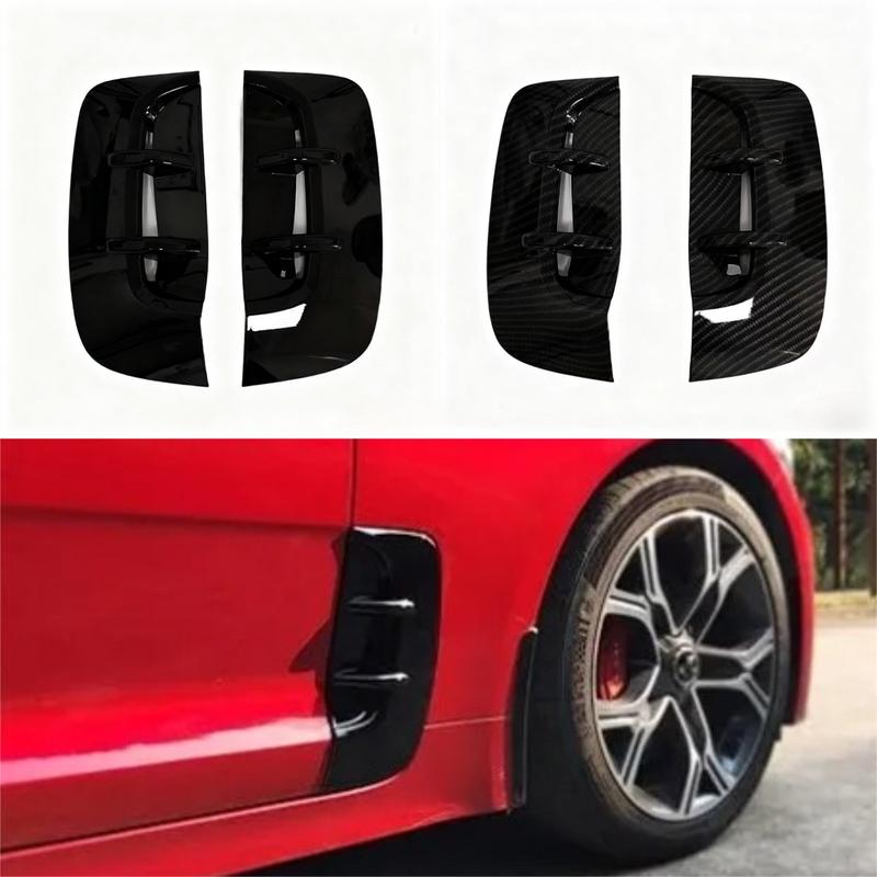 For Kia Stinger 2018- Exterior Side Fender Vent Cover Trim, Heat Dissipation Outlet Decoration, Body Styling Accessories