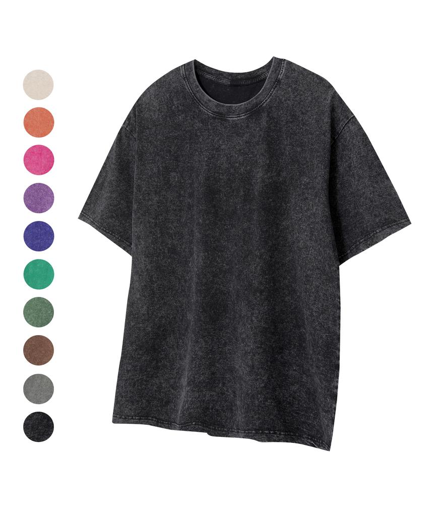 STANDARDERROR 87-Stan260 Basic Pigment Oversized Short Sleeve T-Shirt (10 Colors) (Type B)