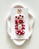 Korean Pokdak Red Lover Snap Hair Clip Set (4pcs 1set)