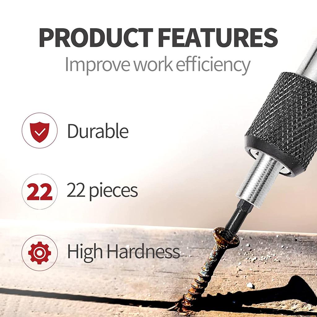 22Pcs/set Damaged Screw Extractor Drill Bits Purpose Tools Broken Speed Out Easy Bolt Stud Stripped Screw Remover Tool