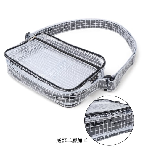 NOTAG Cleanroom Bag, Engineer Tool Bag, Shoulder Bag, Transparent, Anti-Static, Waterproof, Durable PVC Vinyl, Clear, See-Through, Perfect for Cleanro