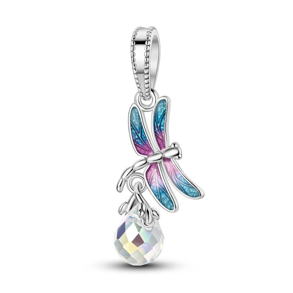 925 Silver Butterfly Firefly Pendants Charms Beads For Women Fine Jewelry Making Necklace Bracelet