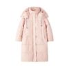New Loose Hooded Cotton-padded Jacket Women's Extended Over-the-knee Bread Coat In Winter.