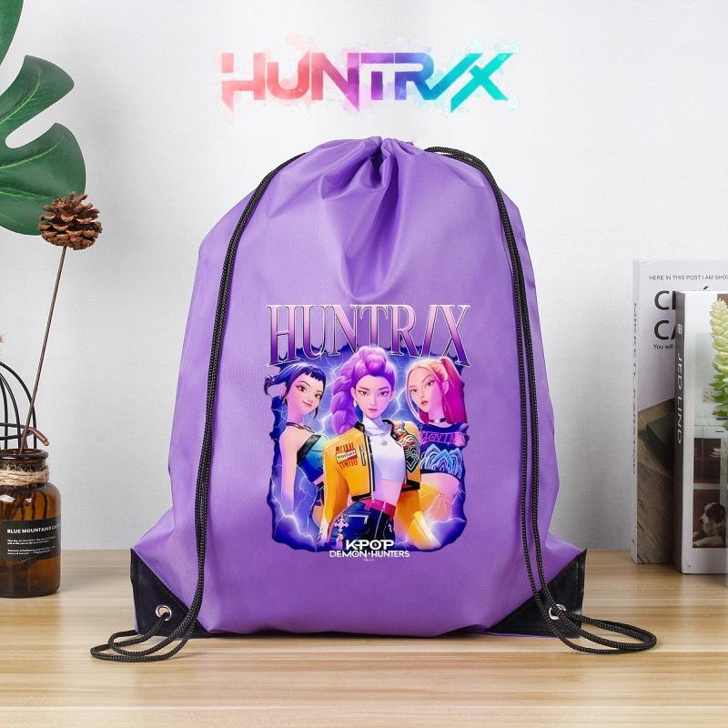 Huntress Girls Cosplay Drawstring Backpack Lightweight Polyester String Bag for Marathon Sports Events Gym Travel