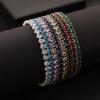 Brățară Tennis Versatilă cu Zirconii Completați cu Diamante, pentru Cupluri, Bărbați și Femei, Colorată, Strălucitoare, Bijuterii High-End de Lux Ușor