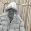 Womens Short Puffer Jacket With Hood Warm Thick Duck Down Coat Oversized Casual Winter Outerwear