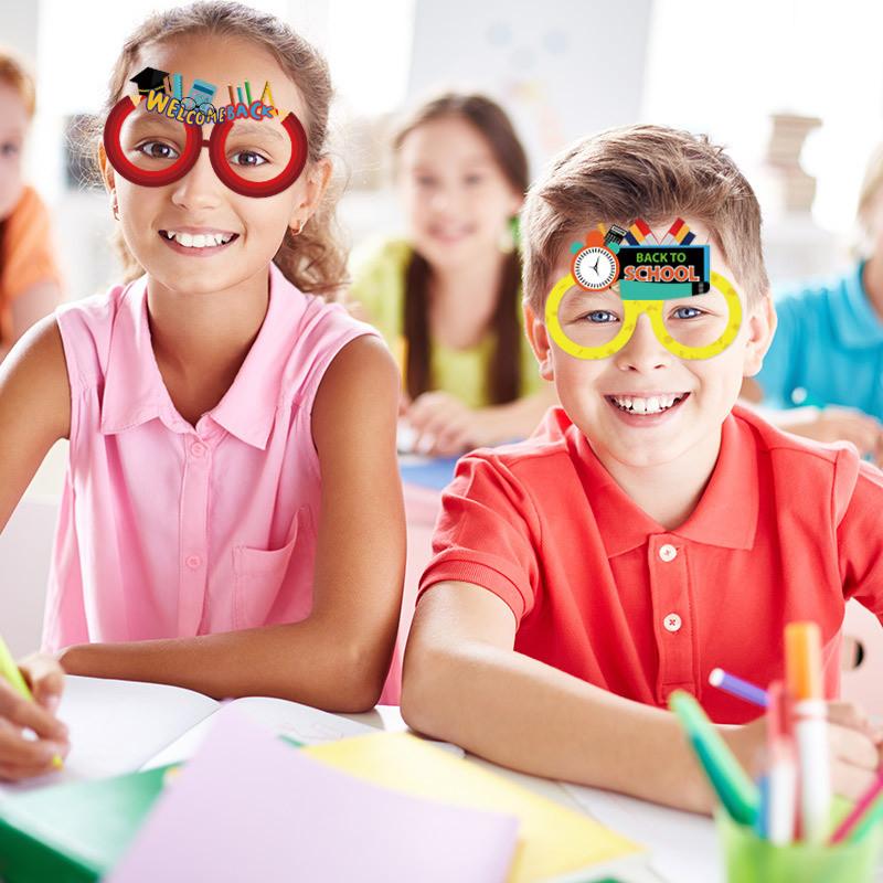 Kids Event Paper Glasses Set For Childrens Day And Classroom Prop Activities