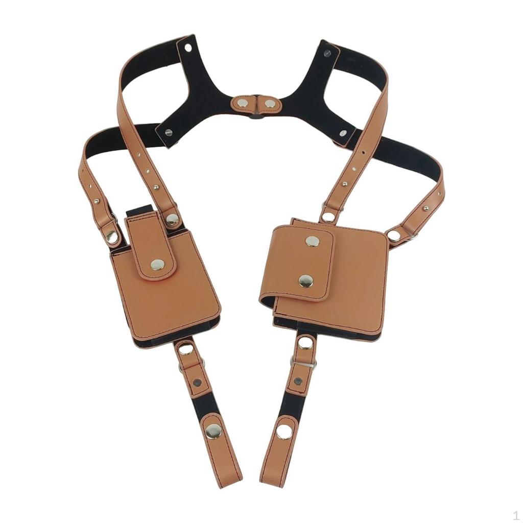 Hidden Underarm Shoulder Bag PU Leather Concealed Pack for Running Steampunk