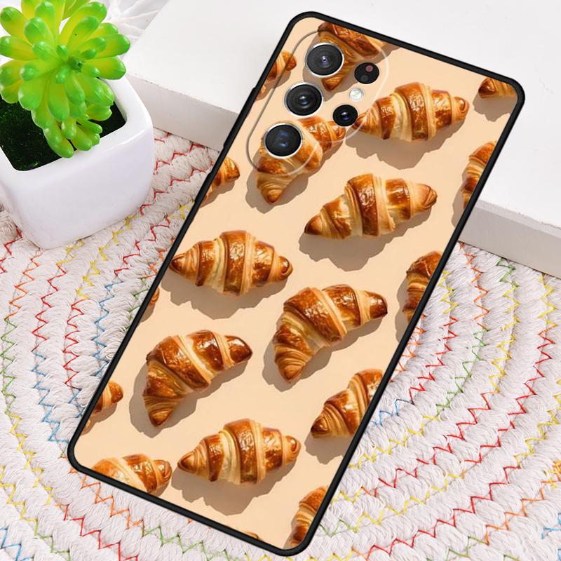 Bakery Croissant Phone Case for Samsung Galaxy Note 10 Pro S26 Ultra S23 S24 FE S25 S21 S22 PLUS Shockproof Cove