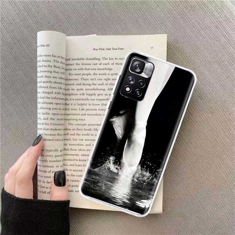 Ballerina Ballett Tanz Mädchen Handyhülle Für Redmi Note 13 12 Pro Plus 14 15 Pro 5G 11 11T 11E 11S 10 Pro 10S 9 9S Hülle Handy Klar