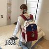 Color Block Large Capacity Junior High School Student Women's Backpack