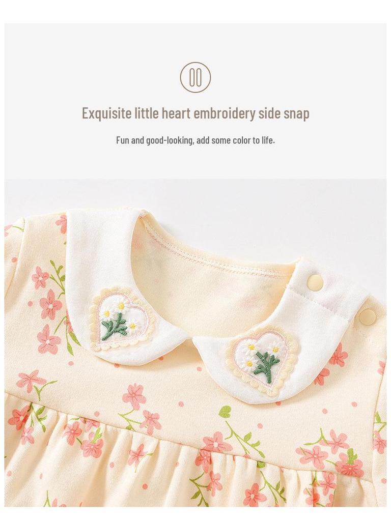 Girls' Spring-Autumn Princess Outfit: Toddler Long Sleeve Two-Piece Set