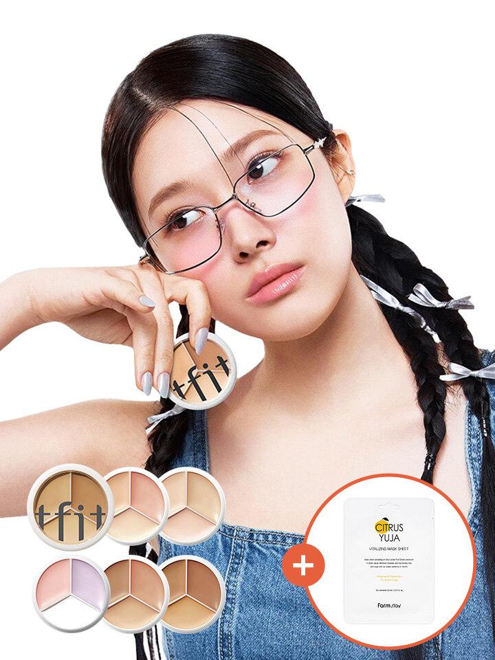 Tifit Cover Up Pro Concealer 15g (+ 1 Yuja Mask Pack included) 00 Light