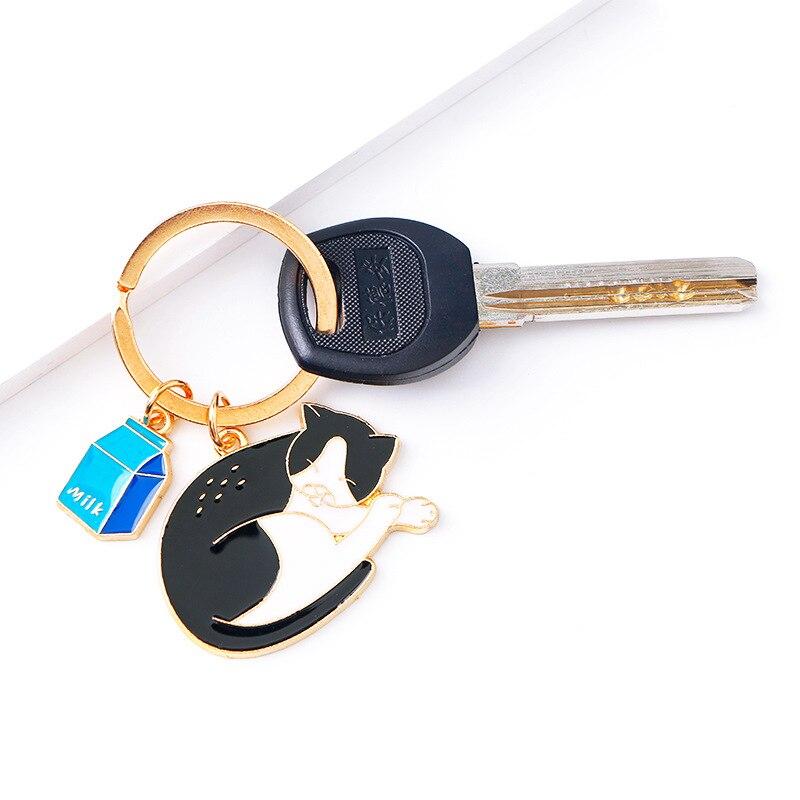 Cartoon Animal Stainless Steel Key Chain Cute Key Chain Car Key Ring Couple Pendant