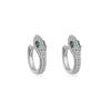 Luxury Minimalist Rhinestone Snake Hoop Earrings For Women Unique Cool Premium Ear Cuff Jewelry