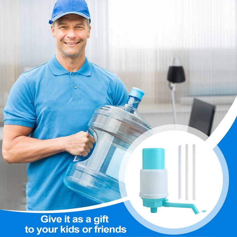 Water Gallon Dispenser Manual Water Pump Leakproof Bottle Water Dispenser Pump System Protective Spout Cover Adjustable Tube