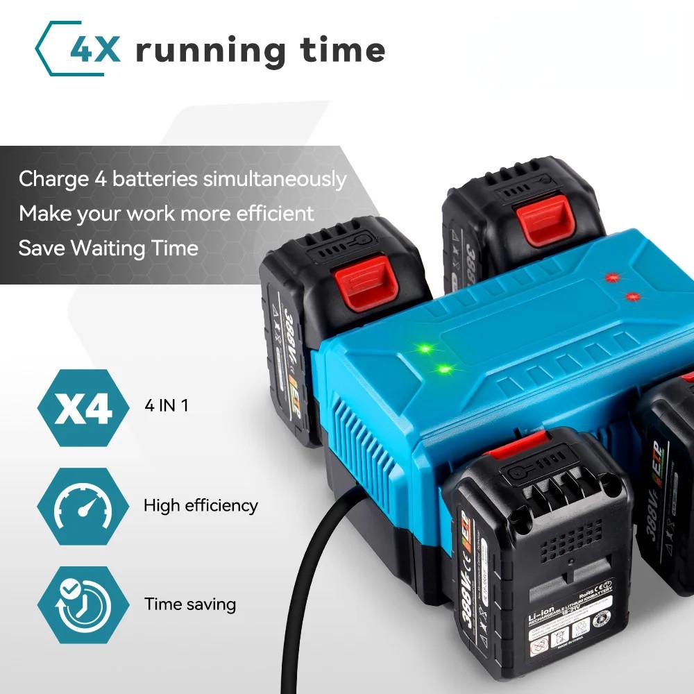 Yofidra 2 IN 1 Battery Backpack Portable Power Supply&Charger. 4 Charging Port,4X RUN TIME,fit for 18-20V Battery