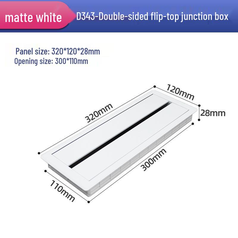Aluminum Alloy Desktop Cable Management Cover for Computer Desk 86 Socket