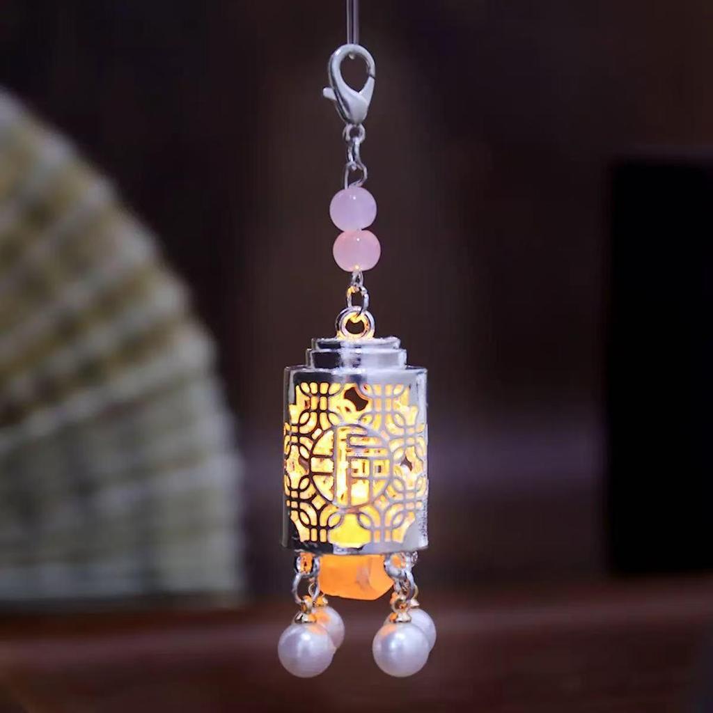 Chinese Retro Luminous Palace Lantern Refrigerator Magnets - Phoenix & Peony Tassels, Souvenir