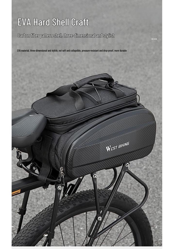 Large Capacity Cross-Border Rear Bicycle Pannier, Outdoor Travel Storage Tail Bag