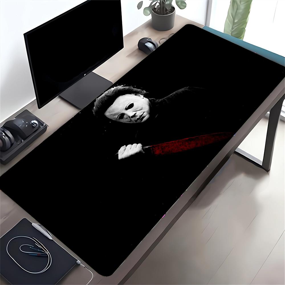 Halloween Horror Icon Large Gaming Mouse Pad Nonslip Rubber Base Waterproof Desk Mat For Office Pc Laptop