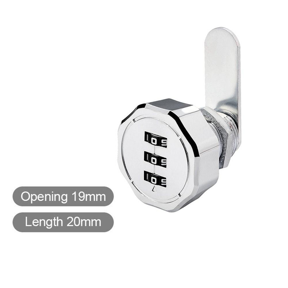 Security Cabinet Mailbox Zinc Alloy Password Locker 3 Digital Code Combination Lock Cupboard Drawer