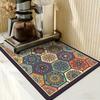 Retro Drying Mat Super-Absorbent Countertop Mat Tableware Drain Pad Kitchen Placemat Home Draining Mats Table Counter Pads