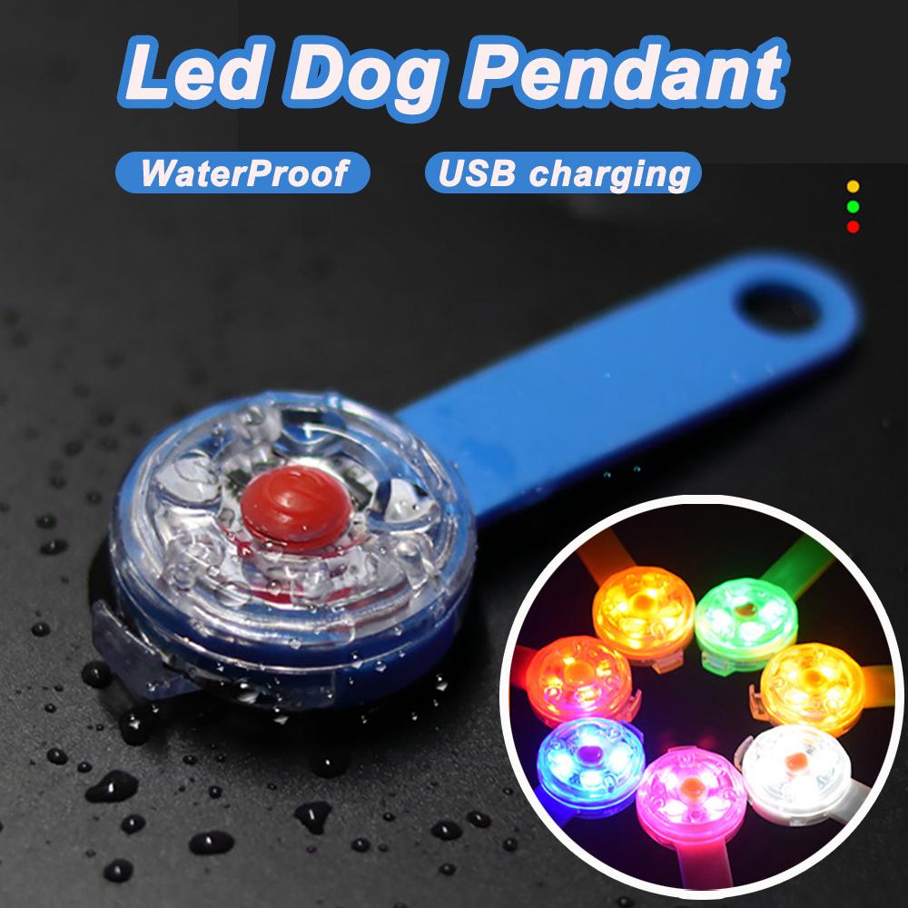 1PC LED přívěsek obojek pro kočky pro domácí mazlíčky Noční bezpečnostní světlo pro kočky IPX7 Vodotěsný blikající postroj se světlem pro příslušenství pro psy