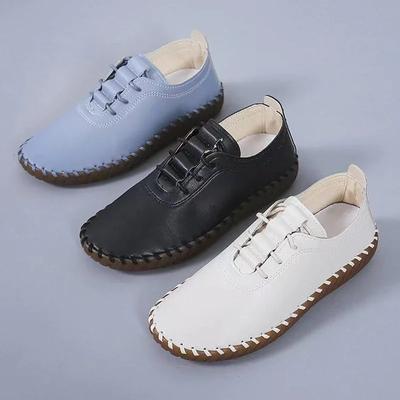 2024 Tenisky Dámske Topánky Platformové Mokasíny Šnurovacie Kožené Ploché Módne Jarné Ležérne Mama Topánky Mujer Zapatos Chaussure Femme