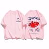 Art Text Strawberry Creative Women T-Shirt Loose Hip Hop Streetwear Fashion New Clothing Female All-Mtach Comfortable Cotton Top