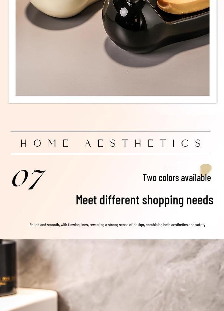 Creative Snail Ceramic Soap Dish with Water Filter for Bathroom