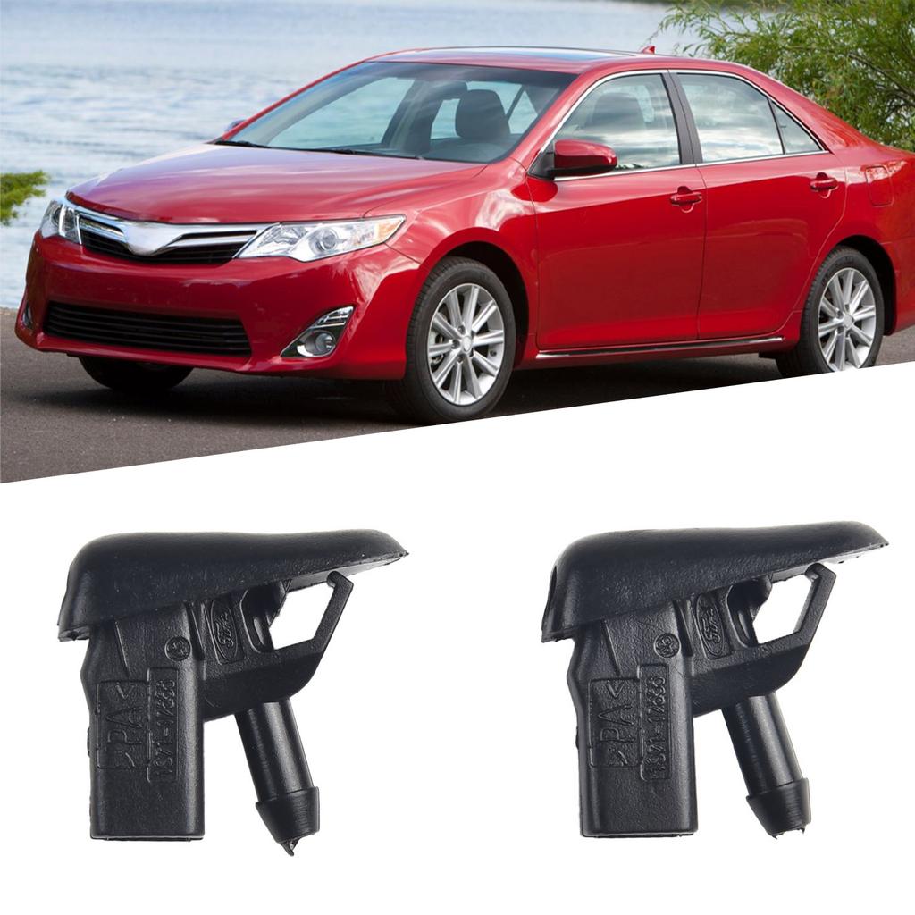 Replacement Pair of Windshield Washer Jets for Volvo S60 XC60 S80 XC70 V70 Part Number 31301826 31301827 Black