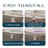 Colorful Dimmable LED Human Motion Sensing Light Toilet Projection Night Light Intelligent Charging Waterproof Decoration Light