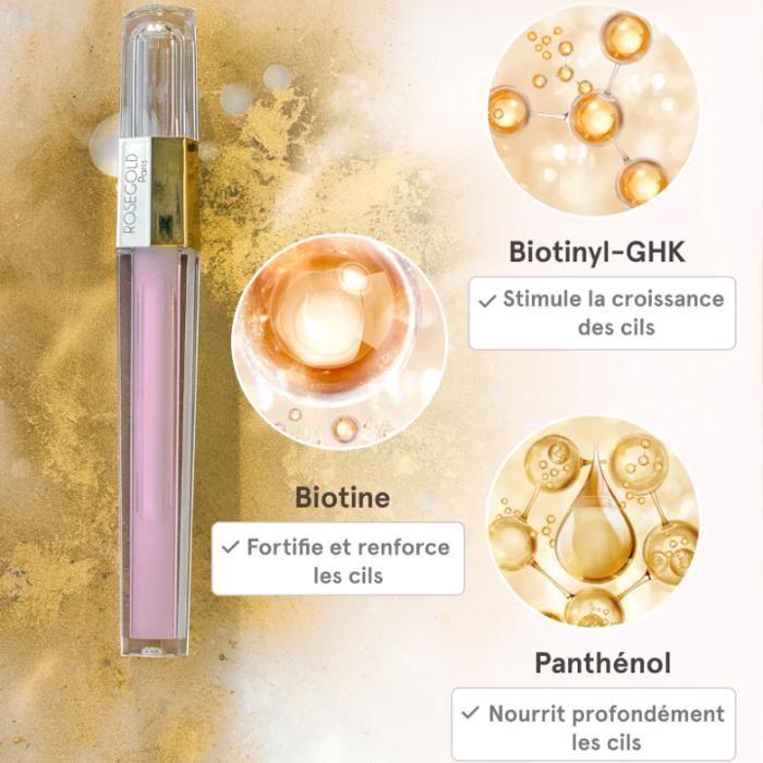 Wachstumsserum für Wimpern - ROSEGOLD PARIS - ROSELASH - Vegan - 3ml - Hormonfrei