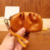 New Retro Wrinkle Bag for Women, Multi Functional Handbag for Students, Small Leather Change Bag, Red Envelope