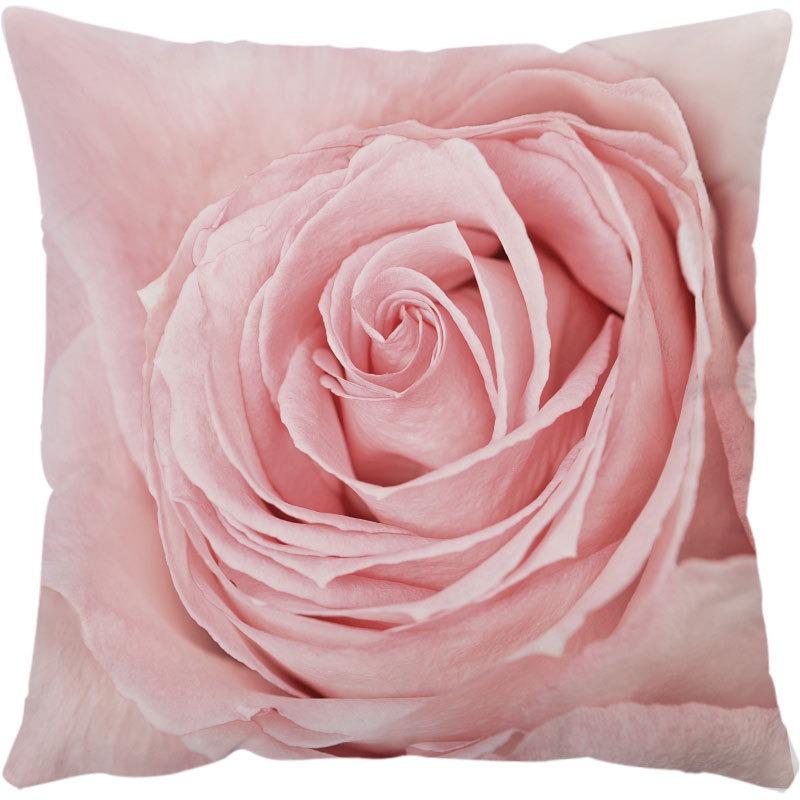 

Luxury Home Decor Pillowcase Office Sofa Car Cushion Cover Rose Flower Print 16x16Inch