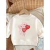 European Sizes A Brightly Colored Print Pattern, a Comfortable And Skin-Friendly Round-Neck Sweatshirt for Kids, Perfect for Everyday Wear