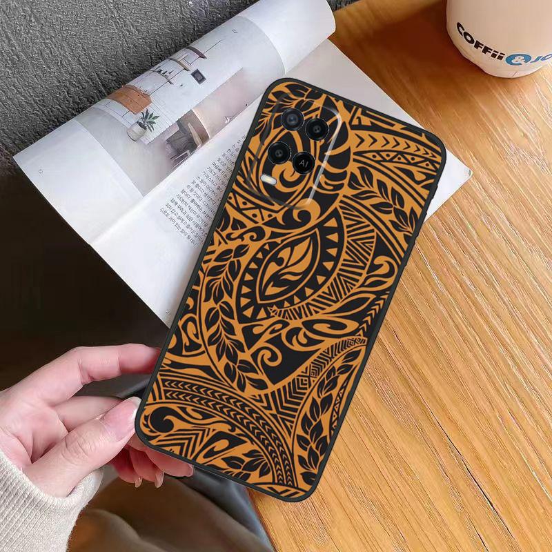 Maori Tribal Samoan Polynesian Print Case For Oppo A18 A38 A74 A94 A54 A58 A78 A98 A80 A60 A40 A96 A76 A16 A15 A17 A57 A5 A6 Pro