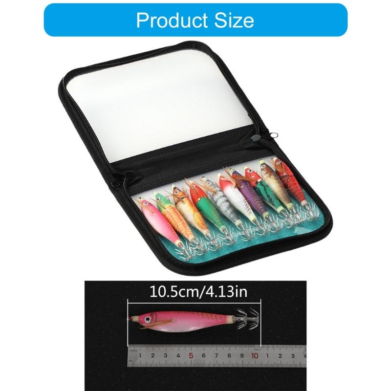 10Pcs Luminously Squid Jigs Hook Fishing Lures Baits Hard Artificial Shrimp Baits with Hook Hard Night Fishing Baits