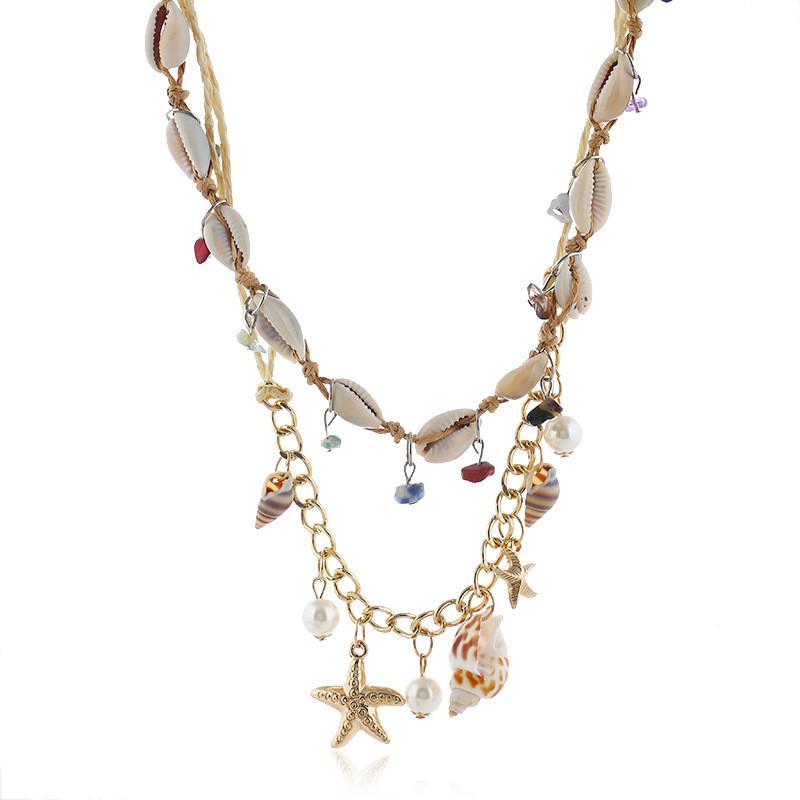 Natural Shell Necklace With Animal Shape Tassel For Fashion Spring Accessories
