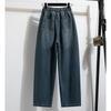 Plus Size 4xl Loose Women Denim Pants Autumn High Waist Casual Jean Pants Female Casual Pocket Women Pants 2025