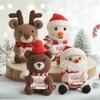 Cute Crochet Positive Energy Santa Dolls,Table Decoration with Card,Pocket Handmade Knitted Dolls Christmas Gift Home Decoration