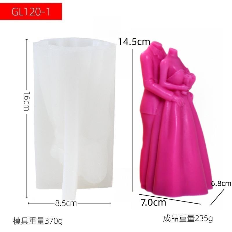 

16см 3D Жених невеста свадебное платье свеча силиконовая форма свадебное платье торт шоколадная форма свадебный декор подарок День святого Валентина