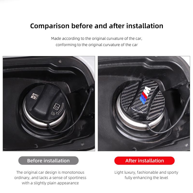 Carbon Fibre Fuel Cap Fuel Tank Decorative Protection Cover For BMW M Performance E46 E90 E60 F20 X1 F10 F30 X3 E70 E39 E36 E87