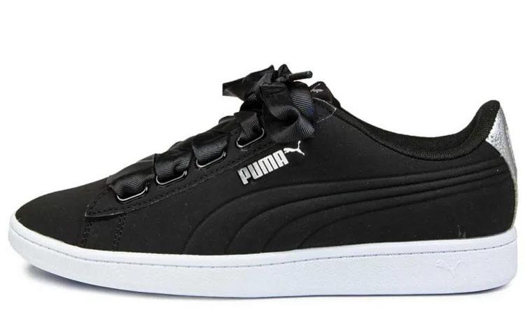 PUMA Vikky Ribbon Vt  Black Silver  Women s 367658-02 35.5