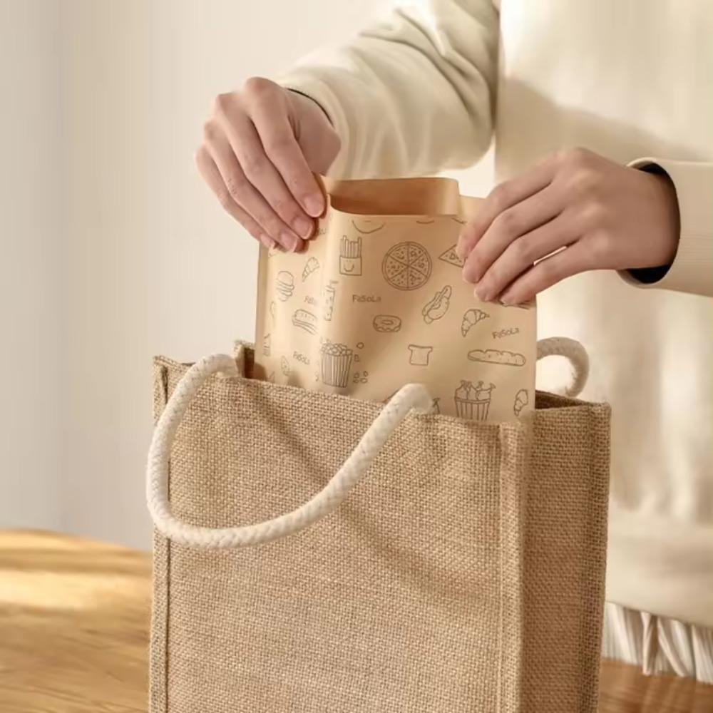 50pcs Disposable Greaseproof Paper Sandwich Bags Water-proof Snack Wrapping Paper  Bread