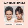 Elegant Straight Synthetic Scissor Bangs Wig For Women Heat Resistant Fiber Hair With Adjustable Snap Mesh Cap